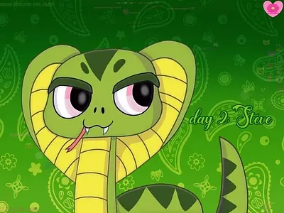 Week of snakes Day 2: Steve art post art tag digital art drawing fan art illustration