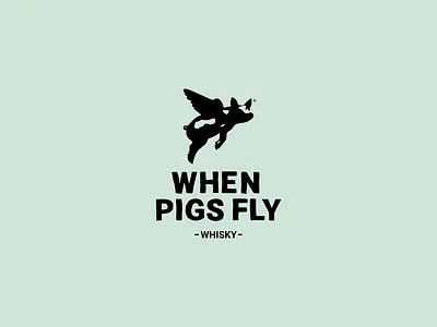 When Piggs FlyⓇ / 2023 abstract brand design illustration logo logotype mark minimalism pig simple ui