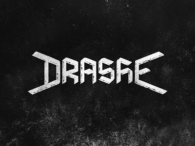 DRASHE · Angular Wordmark angular calligraphy band logo brand branding custom lettering custom typography design distressed lettering graphic design hardcore heavy metal logotype merch design monochrome music branding punk thrash type typography wordmark