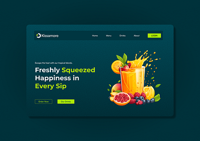 Kissamore Web Banner Design in HTML & CSS banner branding graphic design ui web