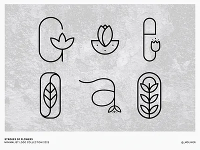 Floral Logo Collection — Versatile · Modern · Elegant botanical brand brand identity branding clean design eco elegant floral graphic design linework logo logo design logotype minimal modern nature organic vector