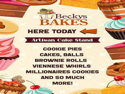 Pavement Sign - Becky Bakes UK design graphic design illustration