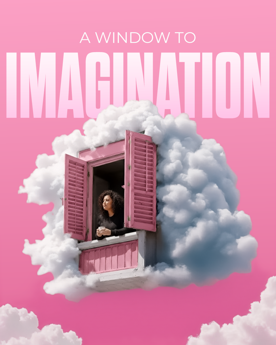 Window to imagination graphic design poster