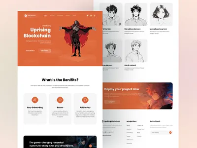 Uprising Blockchain Website Design ai blockchain ui uidesign uiux uprising ux website design