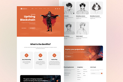 Uprising Blockchain Website Design ai blockchain ui uidesign uiux uprising ux website design