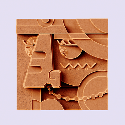 The Face 3d c4d design illustration visual