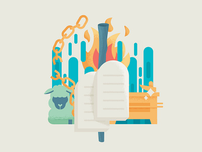 Exodus alter ark bible branding burning bush chains character design fire jesus kidmin kids ministry kidsmin lamb moses ten commandments