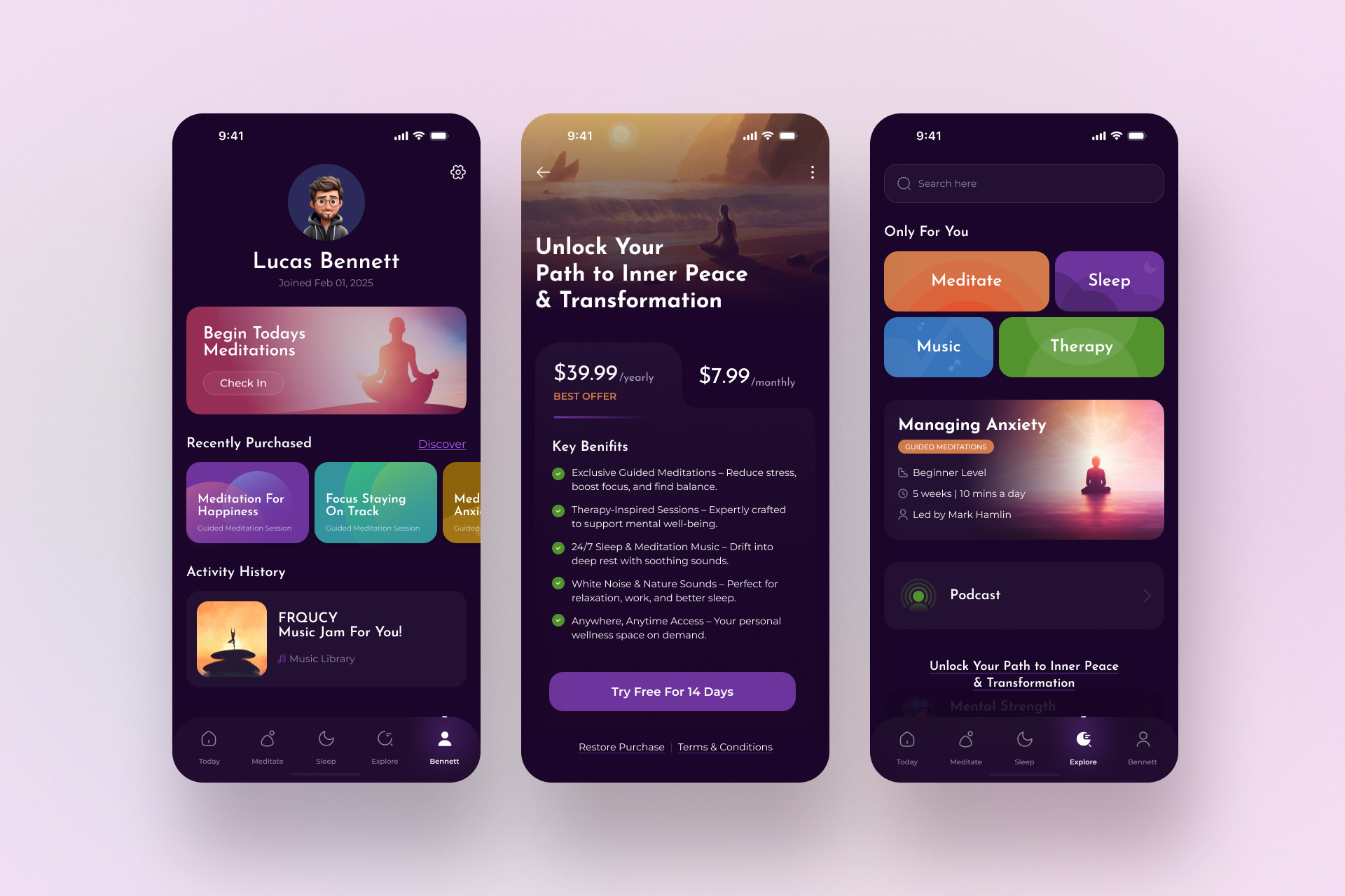 Example of Premium Mobile App UI/UX Design