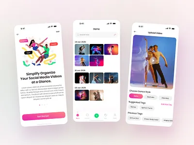 Social Media Videos Manager App Design app design ios app ui social media ui uiux ux video app video upload