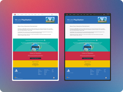 PlayStation About Page Redesign