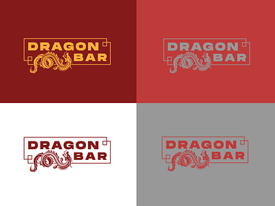 Dragon Bar Colorways bar brand branddesign branding casino colors colorways hospitality logo logodesign style guide