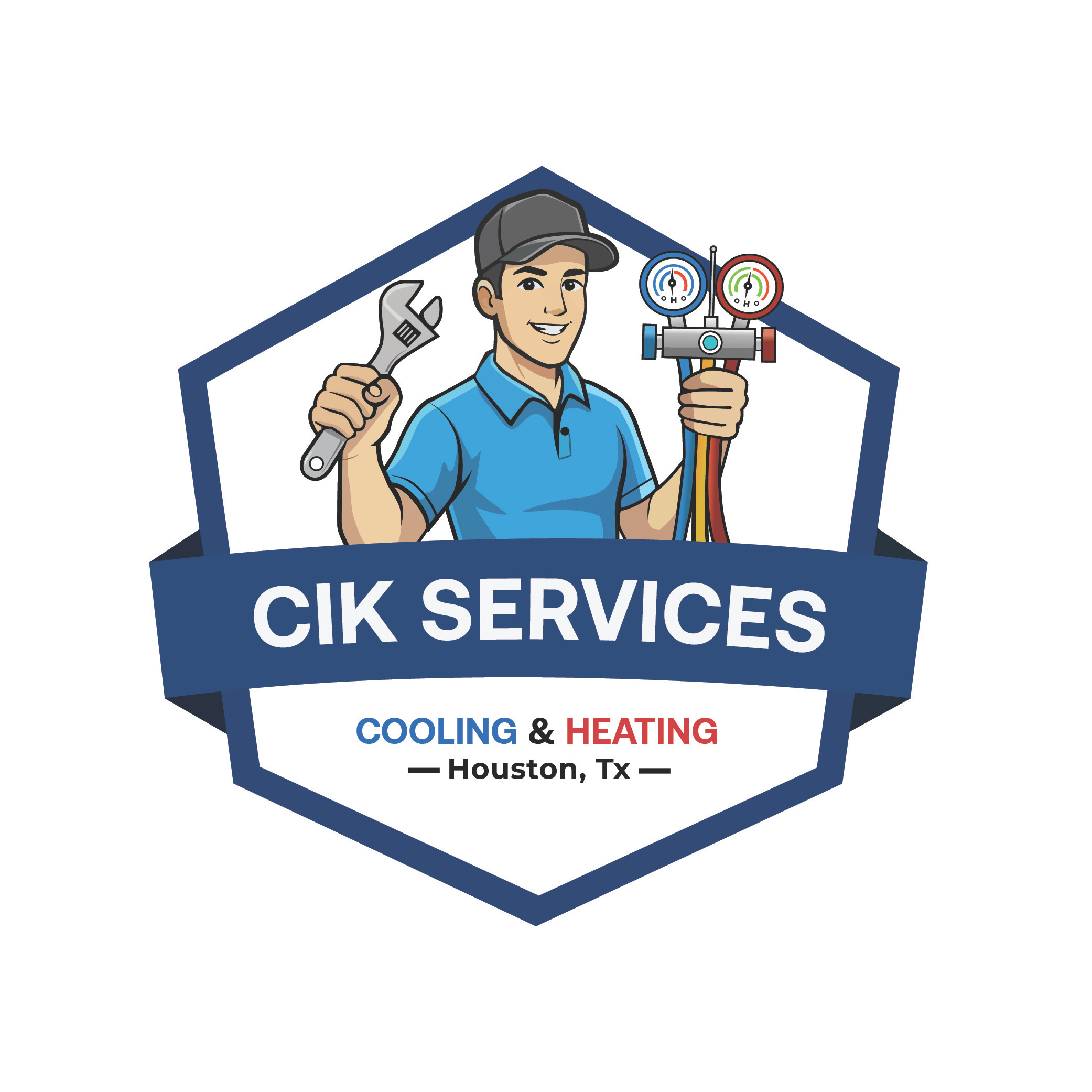 HVAC Logo | Illustration | Vector art 3d branding graphic design hvac illustration logo logo design vector vector art