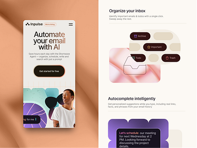 Inpulse - brand elements brand branding design digital graphic design hero illustration inspiration landing landingpage logo mobile product ui uiux visual web webdesign
