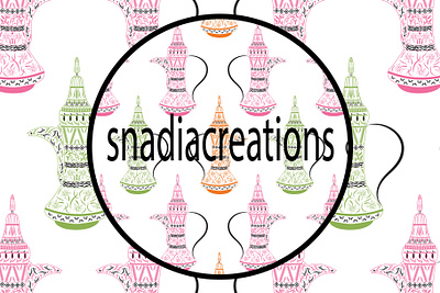 Vintage vibes charming classy design elegant fabric designer home decor jug kitchen decor mid century minimalist nostalgia seamless pattern summer surahi textile pattern designer traditional vector vintage wallpaper design