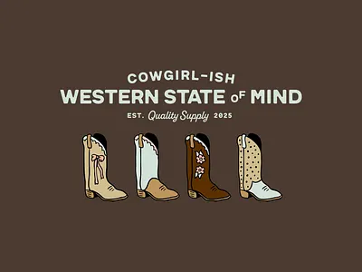 Western Design apparel branding color cowboy cowboy boot cowgirl design graphic design illustration illustrator marketing merch merch design vintage vintage illustration western western apparel western design wild west