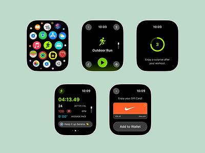 Workout Motivation - Day 04 apple apple watch design fitness track motivation smart watch ui ux watchos workout