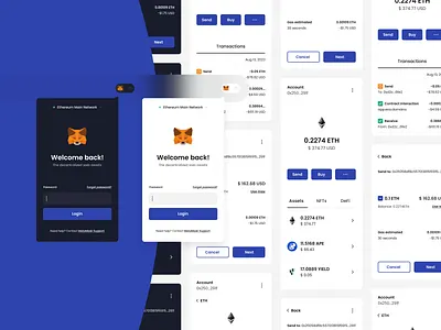 Metamask Redesign app blockchain crypto dark design eth metamask ui