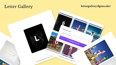 Letter Gallery designforjoy generate art motion graphics playfuldesign sideproject typography ui website