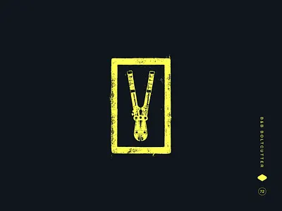 Bronson Symbol analog print feel band identity bold vector emblem bronson bolt cutter creative mark study dark graphic design distressed texture design gritty logo mark grunge symbol hardware inspired logo heavy type aesthetic industrial design culture industrial symbol metal inspired identity minimal punk aesthetic music logo design screen print logo textured design system underground music branding visual identity concept