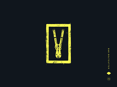 Bronson Symbol analog print feel band identity bold vector emblem bronson bolt cutter creative mark study dark graphic design distressed texture design gritty logo mark grunge symbol hardware inspired logo heavy type aesthetic industrial design culture industrial symbol metal inspired identity minimal punk aesthetic music logo design screen print logo textured design system underground music branding visual identity concept
