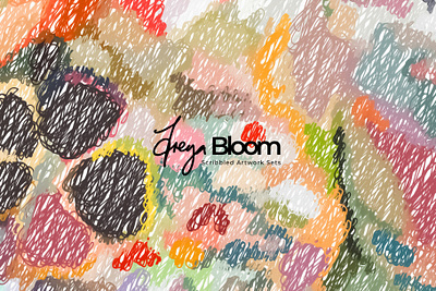 Scribbled Art abstract acrylic art design illustration modern painting