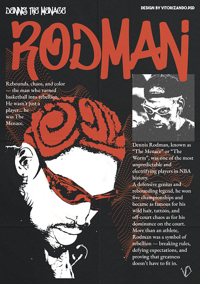 Dennis Rodman pôster art design graphic design poster