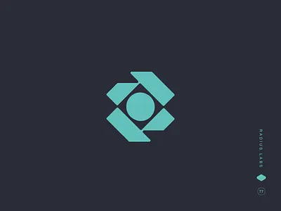 Radius Labs abstract technology mark circular geometry clean icon design creative logo exploration data visualization style engineering logo concept evil twin inc geometric logo innovation branding lab inspired logo minimal brand system modern vector symbol modernist logo form modular brand identity precision design radius labs research and development design scientific mark symbolic geometry tech brand identity