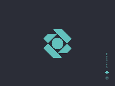 Radius Labs abstract technology mark circular geometry clean icon design creative logo exploration data visualization style engineering logo concept evil twin inc geometric logo innovation branding lab inspired logo minimal brand system modern vector symbol modernist logo form modular brand identity precision design radius labs research and development design scientific mark symbolic geometry tech brand identity