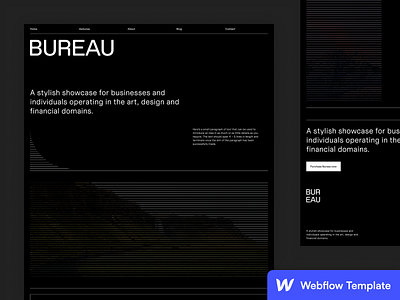 Bureau - Webflow Template for Consulting Firms capital cms consulting dark finance law minimal template theme venture webflow