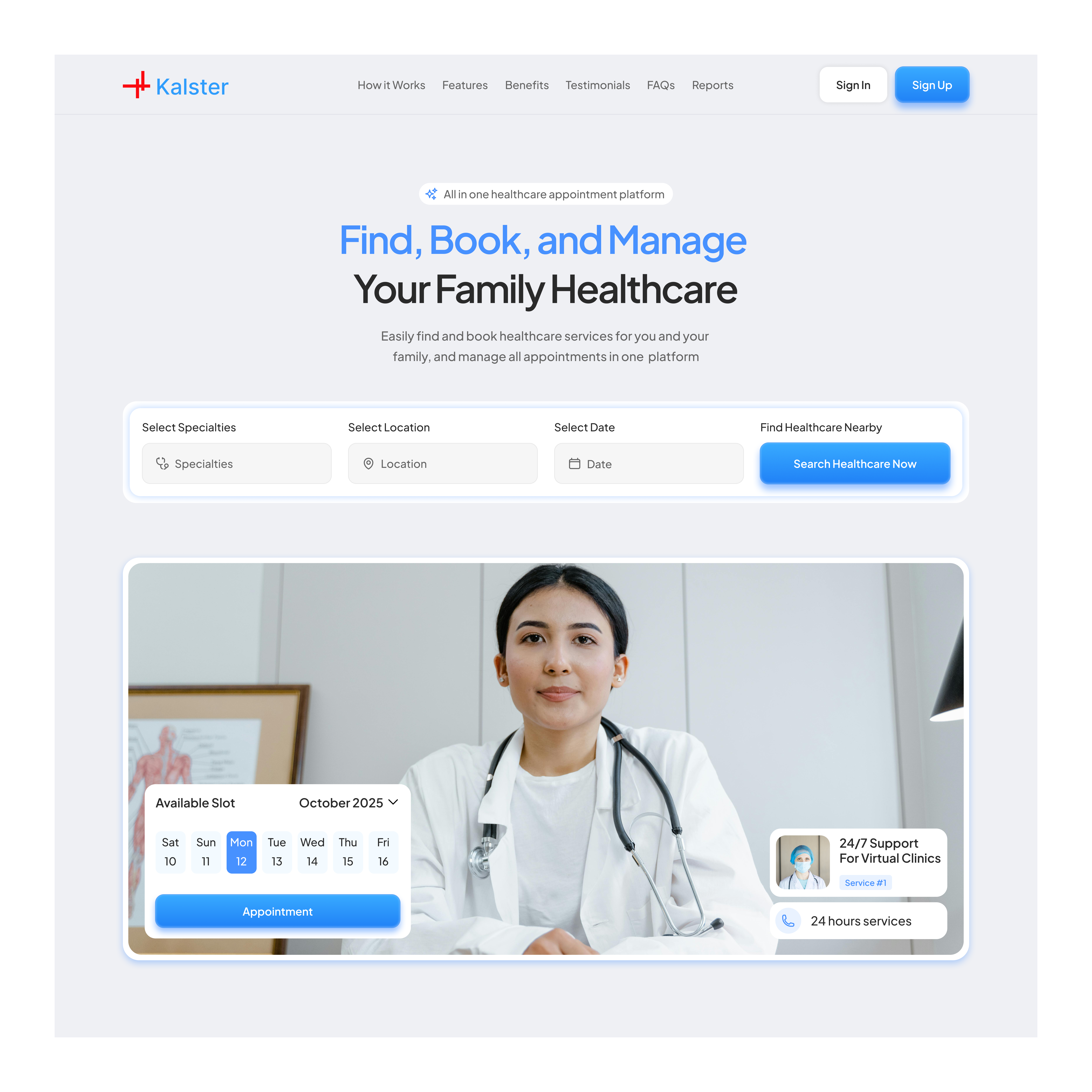 Healthcare Appointment clean doctor healthcare healthcare appointment landing page ui web design