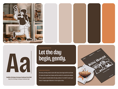 Coffee Shop Visual Identity & Brand Color bakery bento brand color brand identity branding cafe coffee coffee shop design graphic design identity illustration logo mascot mascot logo menu pastry social media typography visual identity