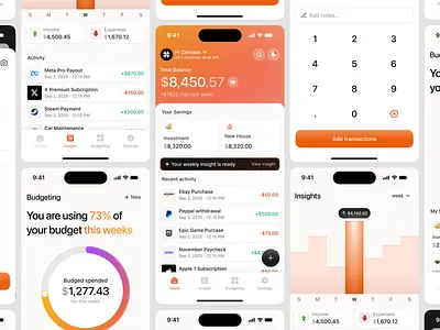 Money Tracker Mobile App analytics cansaas clean design finance fintech interface minimalist mobile mobileapp modern money moneytracker payment saas ui ux