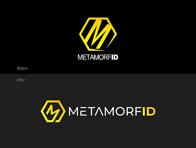 Before After Logo Redesign - Metamorfid Logo before after brand brand identity branding brandmark design hexagon icon letter m logo logo design logo designer logo redesign logomark m m icon m logo shoes care
