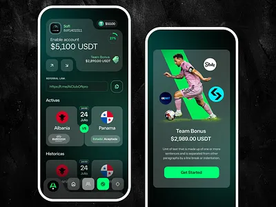Wallet USDT app bet blockchain btc clean crypto dark exchange fintech flat send transfer ui usdt ux wallet withdraw