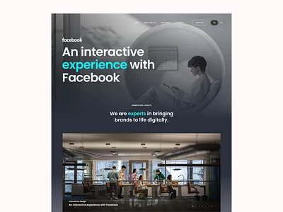 Single page agency app clean design desktop experience flat full width hero hero ui interface layout single page ui user ux web