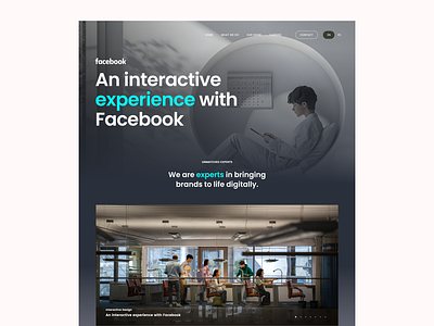 Single page agency app clean design desktop experience flat full width hero hero ui interface layout single page ui user ux web