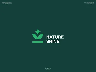 Nature Shine Logo Design adobe illustrator brand identity brand logo branding guidelines branding mockup custom logo dribbble logo design logo design branding logo designer logo presentation logomark logos logotype marufiam modern logo nature shine visual identity
