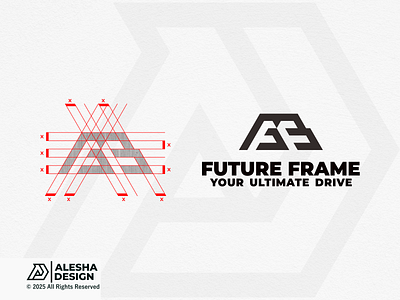Future Frame Logo Idea for Sale awesome branding design f logo initial initials inspirations logo logos mark minimal modern monogram smart symbol triangle triangle logo ui