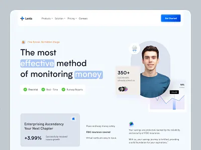 Finance Website Design bankingdesign cleanui finance financialservices fintech landingpage modernui uidesign webdesign website