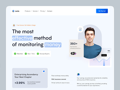 Finance Website Design bankingdesign cleanui finance financialservices fintech landingpage modernui uidesign webdesign website