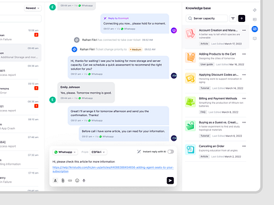 Ecomiq – Customer Ticket Request Management for SaaS E-Commerce crm customer service customer support dashboard e commerce marketplace online store order management product design saas saas design site builder ticket management ui ux web app web builder web design