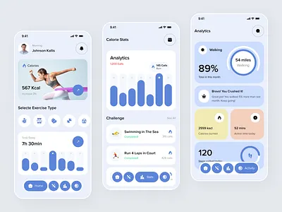 Calorie & Fitness Mobile App app app ui calorie tracker calories fitness fitness app food app ios app mobile mobile app nutrition app wellness app workout app
