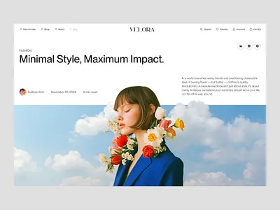 Velora – Fashion E-Commerce Landing Page app appdesign branding design graphic design illustration landing page logo mobileapp ui vector