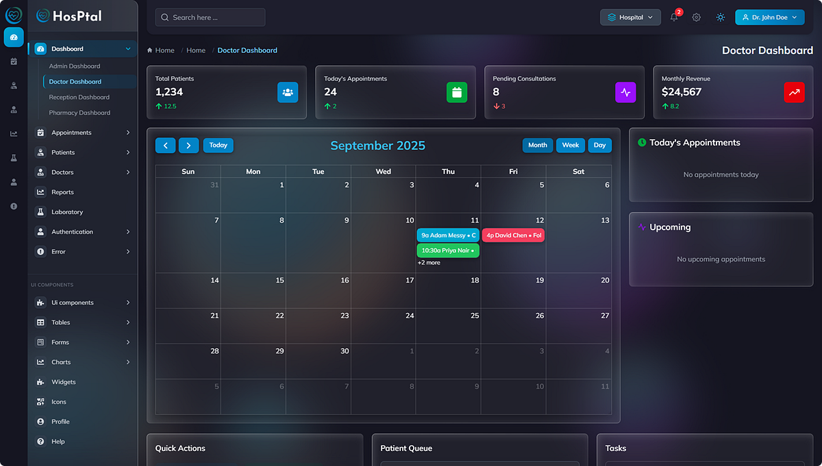 Hosptal – Modern Hospital Admin Dashboard Template Image 2