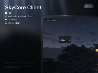SkyCore Client cheat game hack hud minecraft ui uiux uix ux