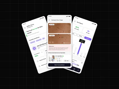 AI Skin Care App Solution Design app app design design graphic design illustration ios app mobile app design ui ux