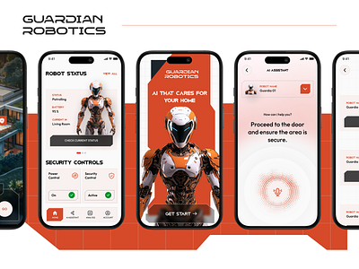 Guardian Robotics: AI-Powered Home Security 🏠🤖 ai ai app ai integration ai powered ai robot artificial intelligence future mobile app mobile design mobile ui robot robotic robotics security security app security system surveillance ui design uiux ux design