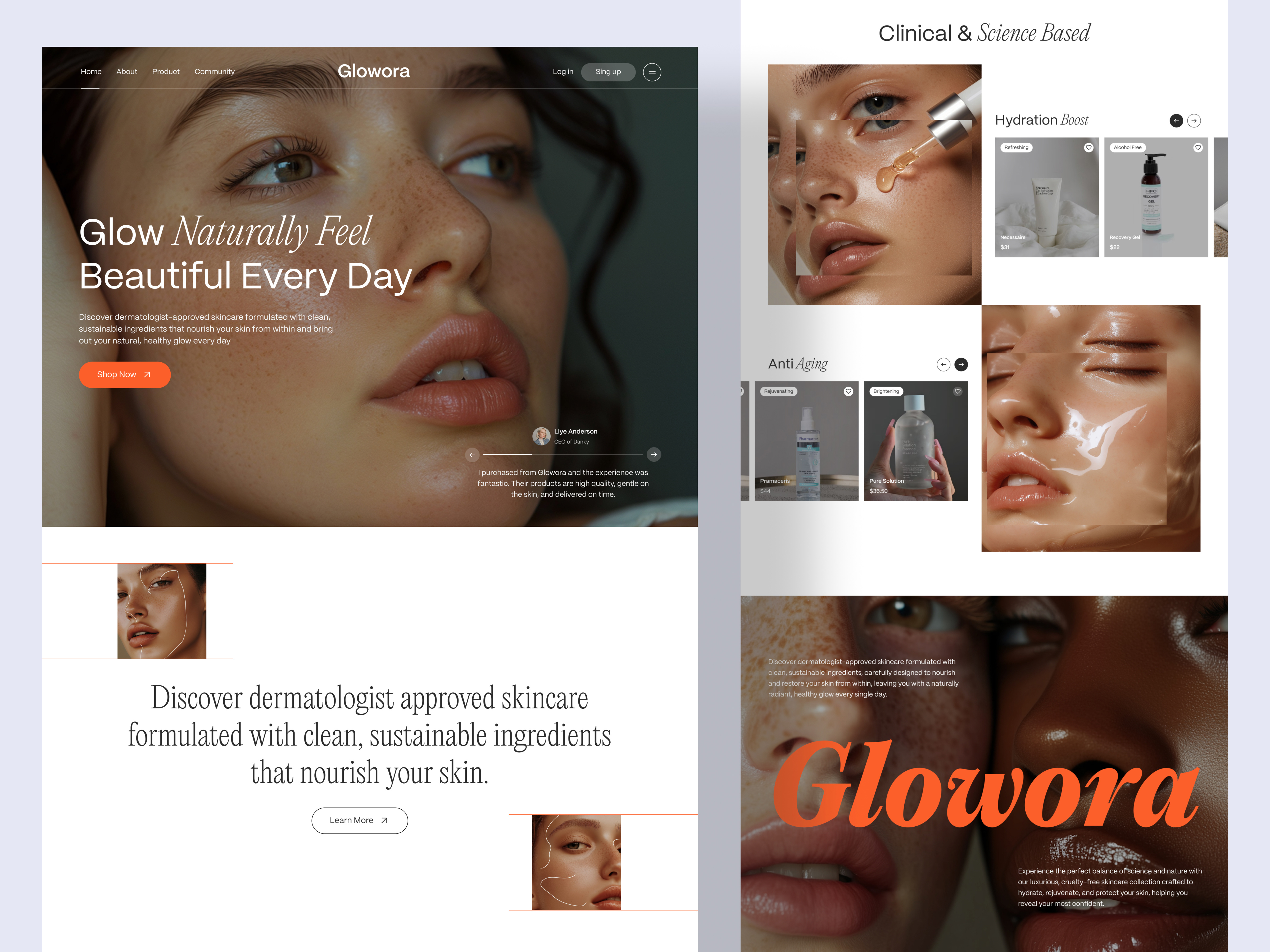 Skincare Landing Page ai skincare landing page ai skincare website beauty ecommerce website beauty product website cosmetics website ecommerce design ecommerce website framer website framer website design landing page design landingpage design shopify website design skincare landing page skincare landing page design skincare product landing page skincare website uiux design uiux designer web design website design