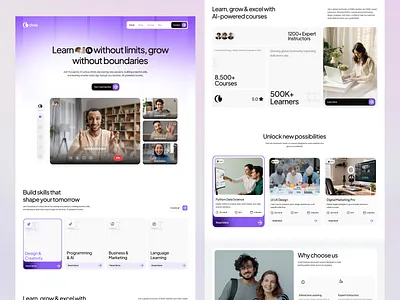 Onix – AI-Powered Learning Platform Website Design interface product service startup ui ux web