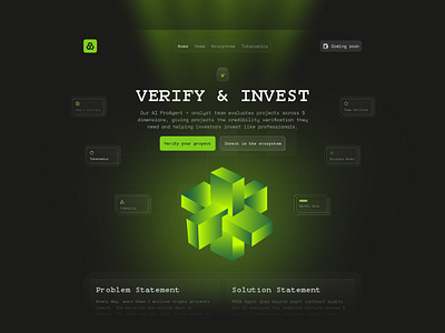 PROA AI Crypto’s ecosystem ai ai landing page crypto dark design ecosystem invest landing page web